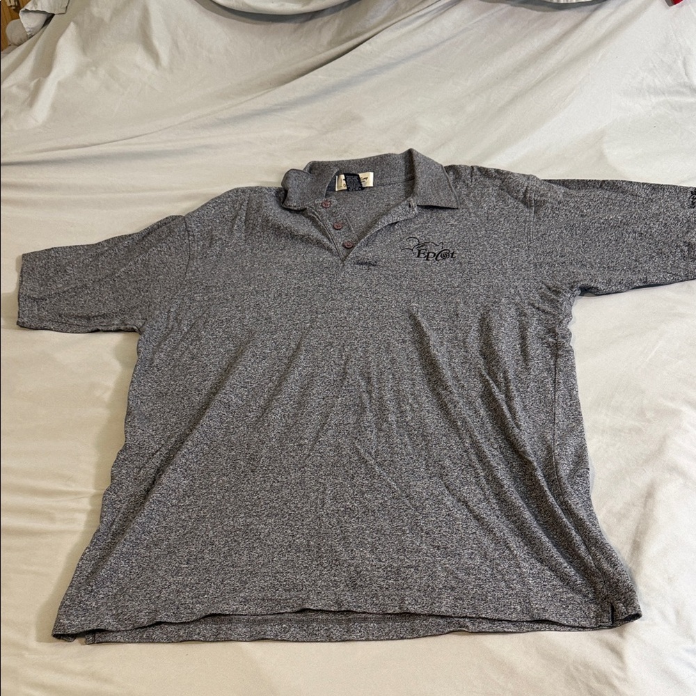 Classic Gray Polo Shirt Walt Disney EPCOT